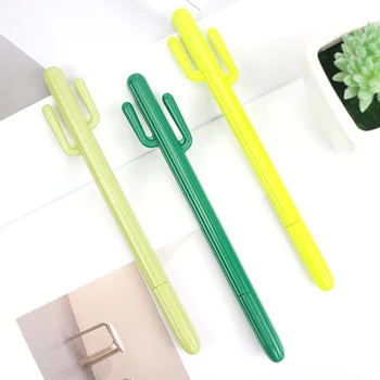 

Creative Cactus Gel Pens Cute Kawaii School Thing Item Stationery Store Shop Material Office Accessory Stationary