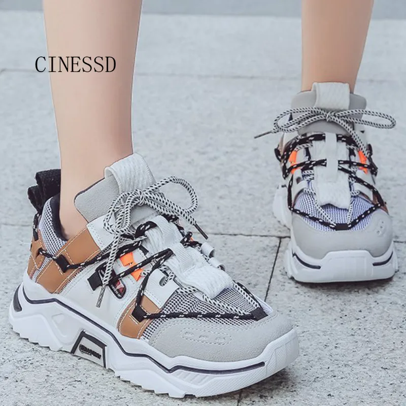 Модная Осенняя обувь из вулканизированной кожи женская смешанных цветов на