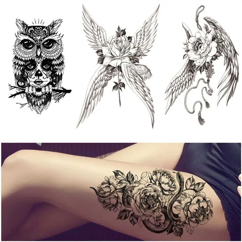 Waterproof Tattoo Stickers Diy Body Art Sketch East China 3D Temporary Sexy Female | Красота и здоровье
