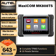 Autel maxicom mk808ts obd2 varredor todo o sistema de ferramentas diagnósticas do carro completo tpms sensor programador óleo reset/epb/sas/bms/dpf/imm