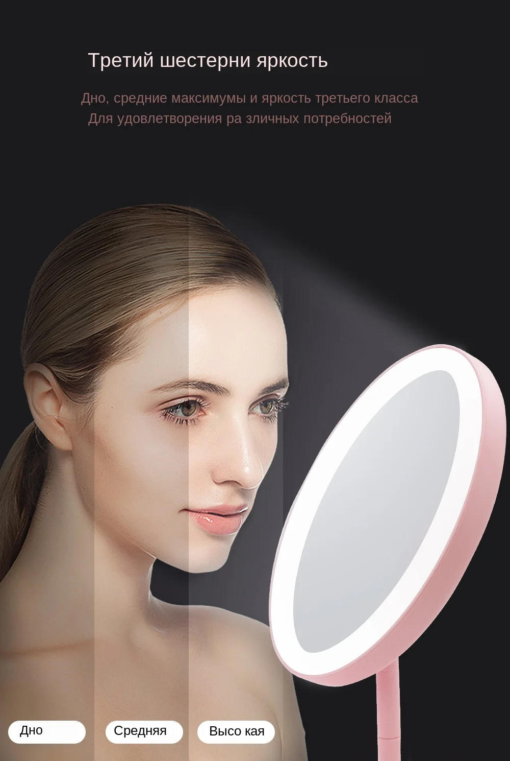 Зеркало с подсветкой зеркало для макияжа зеркало с подсветкой для макияжа зеркало для макияжа с подсветкой складное зеркало зеркало косметическое настольное зеркало с подсветкой настольное с подсветкой на присоске