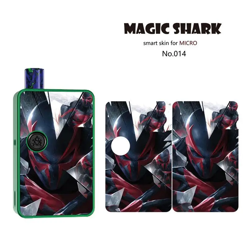 Magic Shark 2.5D стерео Мстители Человек-паук защитный капитан Amreican чехол пленка для Asvape MICRO ELF 011-020 - Цвет: 014