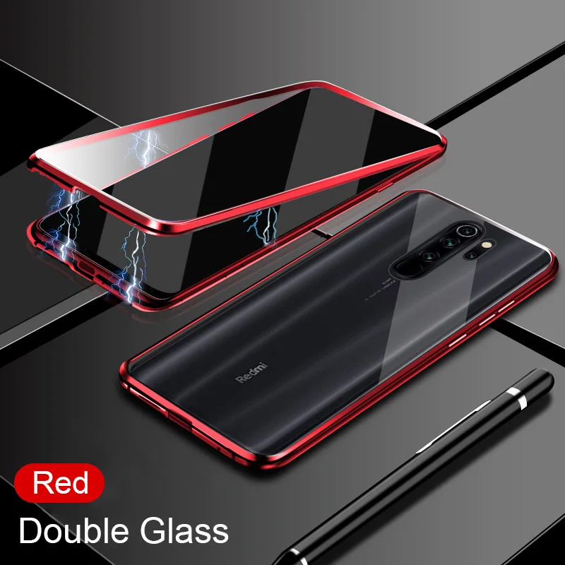 Red Магнитный чехол для телефона для Xiaomi mi 9T Pro mi 9t pro стеклянный чехол для Xiao mi Red mi K20 Pro Чехол на магните для mi 9tpro 6,39' - Цвет: Red