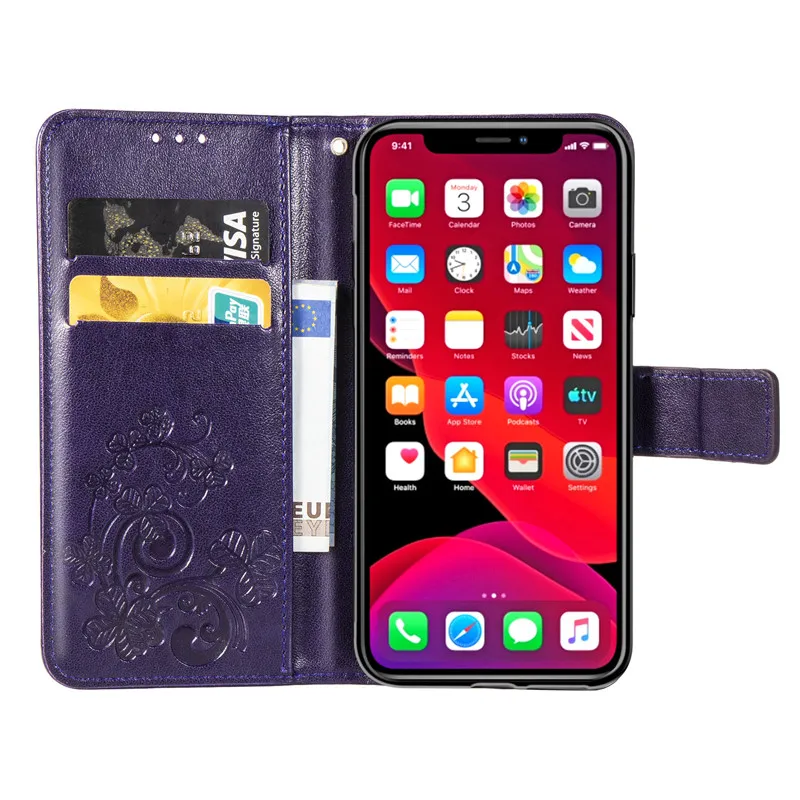 Чехол книжка из искусственной кожи для iPhone 11 Pro Max чехол бумажник с отделениями