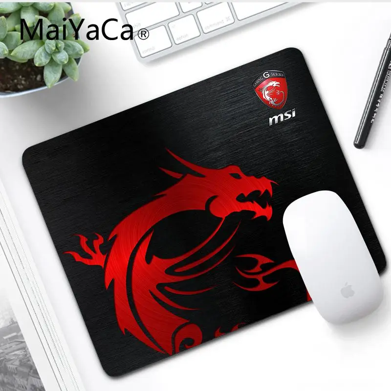 MaiYaCa пользовательские кожи MSI логотип красивый коврик для мышки в стиле аниме ноутбук игровой Lockedge мыши коврик для мыши игровой коврик для мыши