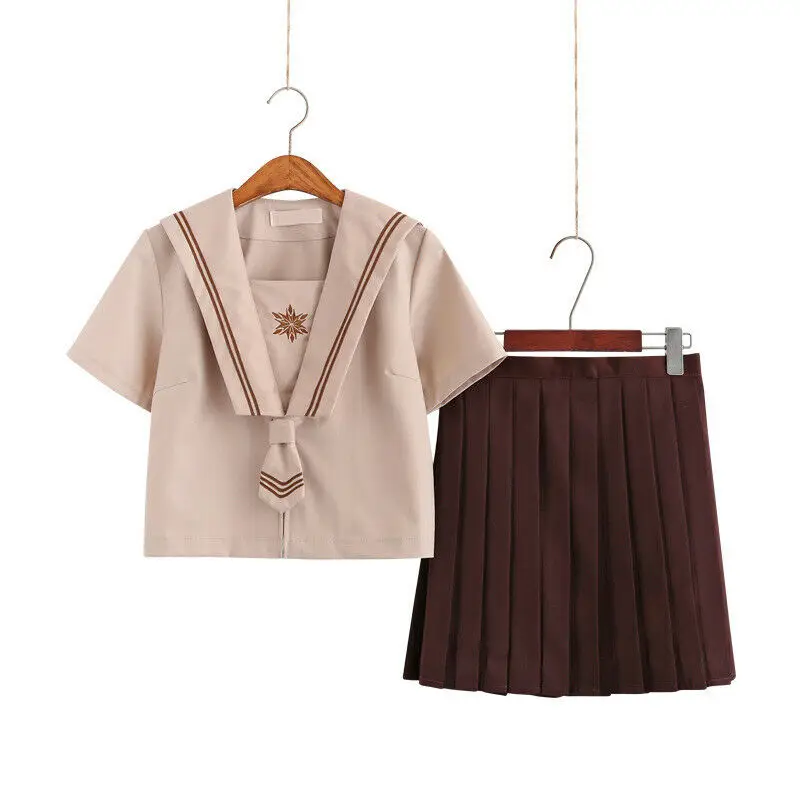

Japanese JK Uniform Sailor Suit Long Short Sleeve Student School Uniform
