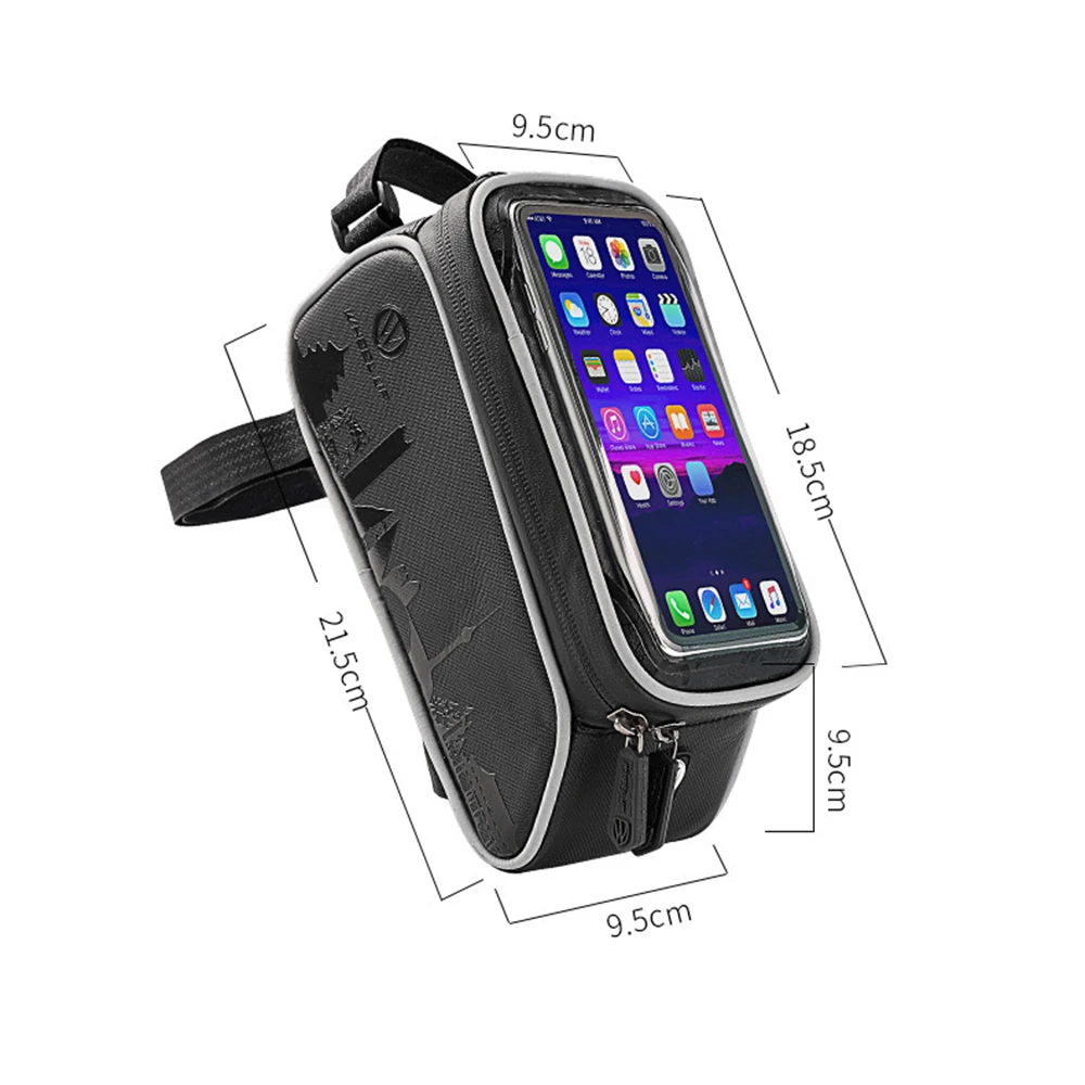 Mountain Bike Bicycle Bag Touch Screen Bicycle Frame Saddle Bag Bicycle Top Waterproof Tube Bag Phone Shell Bicycle Accessories