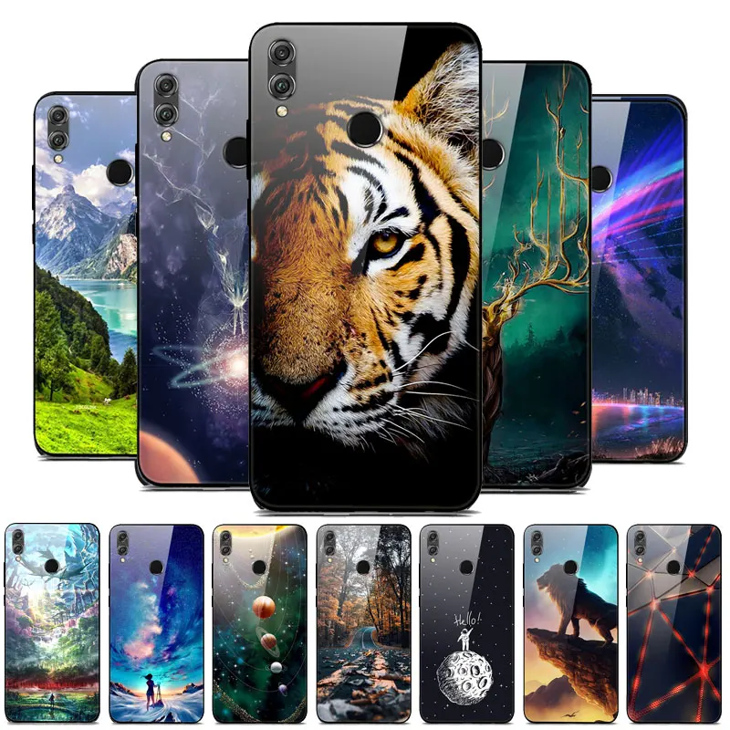Custodia In Vetro Temperato Per Huawei Honor 8X Custodia Cover Protettiva Per Telefono Su Honor 8X Jsn-L21 Custodia 8X Honor 8X Cover Posteriore Rigid