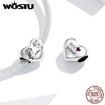 

Wostu 925 Sterling Silver Charm&Bead Innocence Childhood Engrave Figure Heart Charms for Silver Bracelet Jewelry Making FIC1516