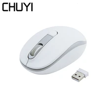 CHUYI мини Беспроводной оптический Мышь USB компьютера офисных мышей 800/1200/1600 Точек на дюйм 4 кнопки Тетрадь мышь для ноутбука ПК