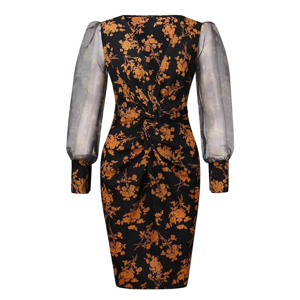 New Women Sexy Print Dresses Long Sleeve V Neck Vestido Corto Estampado Mini Dress Holiday Vintage Clothes Leopard Dresses bodycon dress