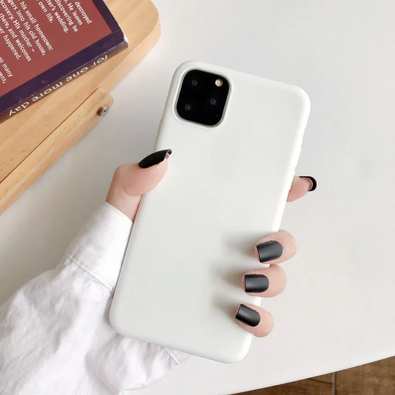 300 шт матовый чехол для iPhone, чехол 11 Pro Max X XsMax 7 8 Plus, мягкие чехлы из ТПУ, аксессуары, многослойный чехол, чехол s - Цвет: white