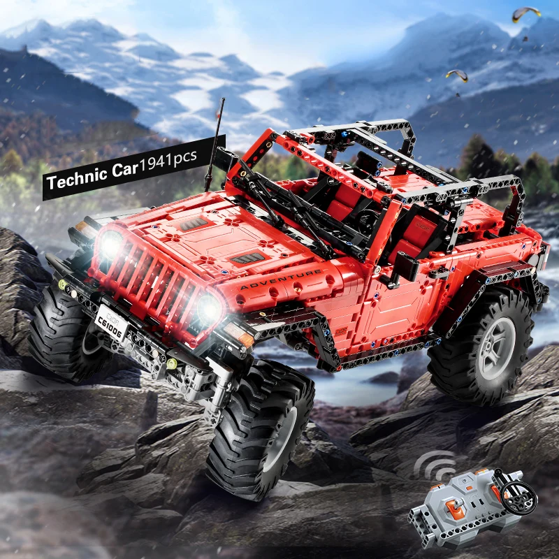 Cada пульт дистанционного управления 2,4G Adventurer Car 1941pcs Technic battery Box Motor Creator Строительные Кирпичи Блоки Игрушки для мальчиков