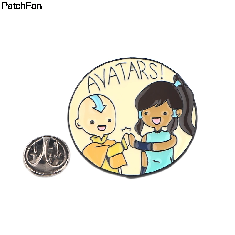 Patchfan Аватар Последний Airbender мультфильм забавные булавки броши для рюкзака, одежды для мужчин и женщин шляпа Декоративные значки медали A2547