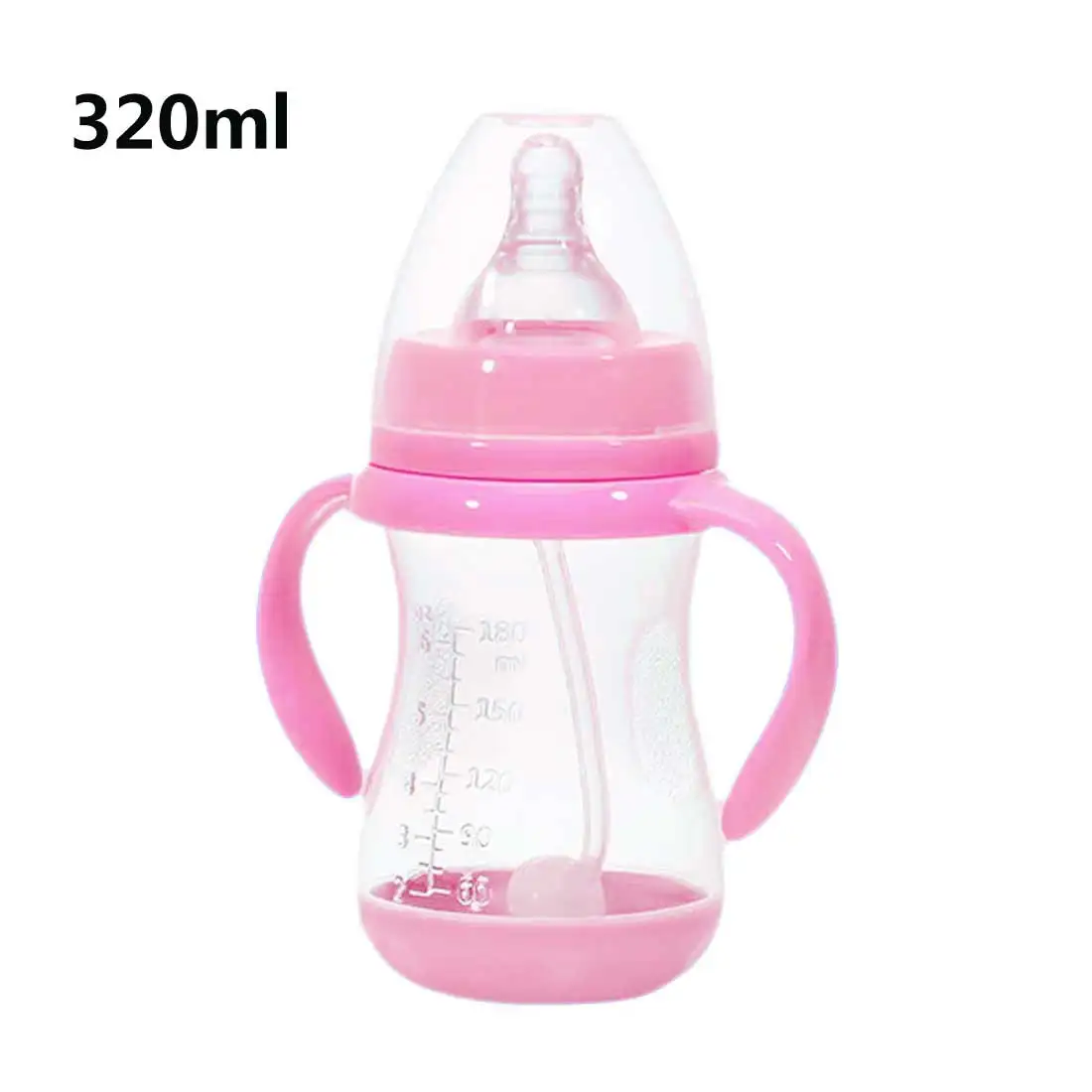 320 мл 240ml180ml Красивая Детская Бутылочка для новорожденных детей учится для кормления питья ручка бутылки Дети соломы бутылки для сока и воды