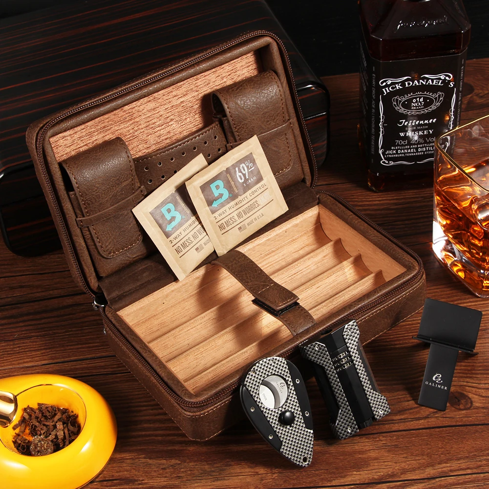 Чехол для сигар GALINER из кедра и дерева путешествий кожаный чехол Humidor Box набор W/ Cigar