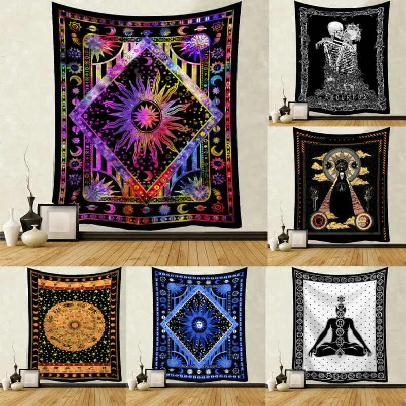 

Tapestry 95x73cm Wall Hanging Polyester Mandala Pattern Blanket Tapestry Home Decor New Art Wall Print Tapestry 95x73cm