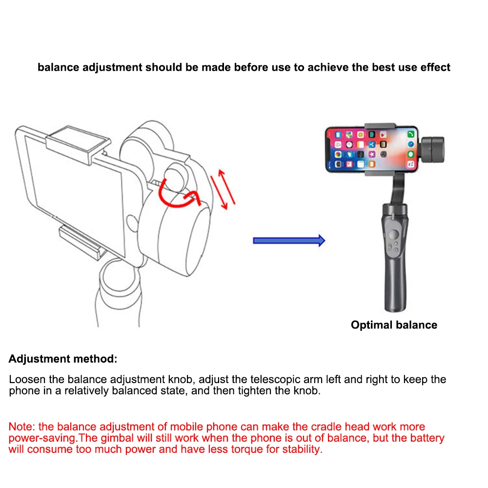 Handheld Gimbal Stabilizer 3 Axis Flexible Handheld Gimbal Stabilizer For IPhone And Android Smartphones Outdoor Phone Holder