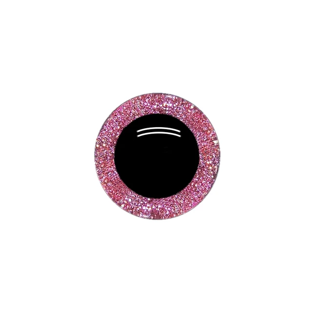 3D glitter eyes safety Puppet Toy Plush Toy Color Doll Eyes for amigurumi crochet stuffed animal free shipping 12mm/16mm/18mm pink