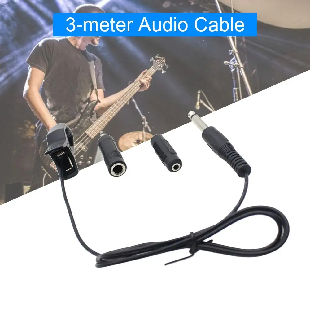 3m Электрический инструмент бас-гитара кабель аудио оборудование для динамиков шнур с 3 стерео адаптеры 6,35 мм прямой до 6,35 локоть