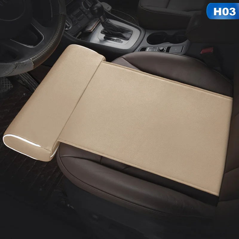 Универсальная автомобильная новая подушка для сиденья для поддержки ног Подушка для ног удлиненная подушка для сиденья автомобиля Кожаная подушка для ног наколенник