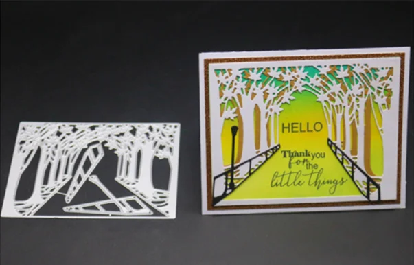 12x8.9cm YINISE для скрапбукинга, металлические Вырубные штампы для трафареты для скрапбукинга, дверная Обложка, бумажные открытки в альбом, тиснение, вырубки - Цвет: 12x8.9cm