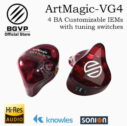 BGVP HIFI жорикмажорик VG4 4 мотоцикла панцири equilibradas personalizables RU monitores de услышано интерфейс MMCX con кабель HIFI наушники Auriculares