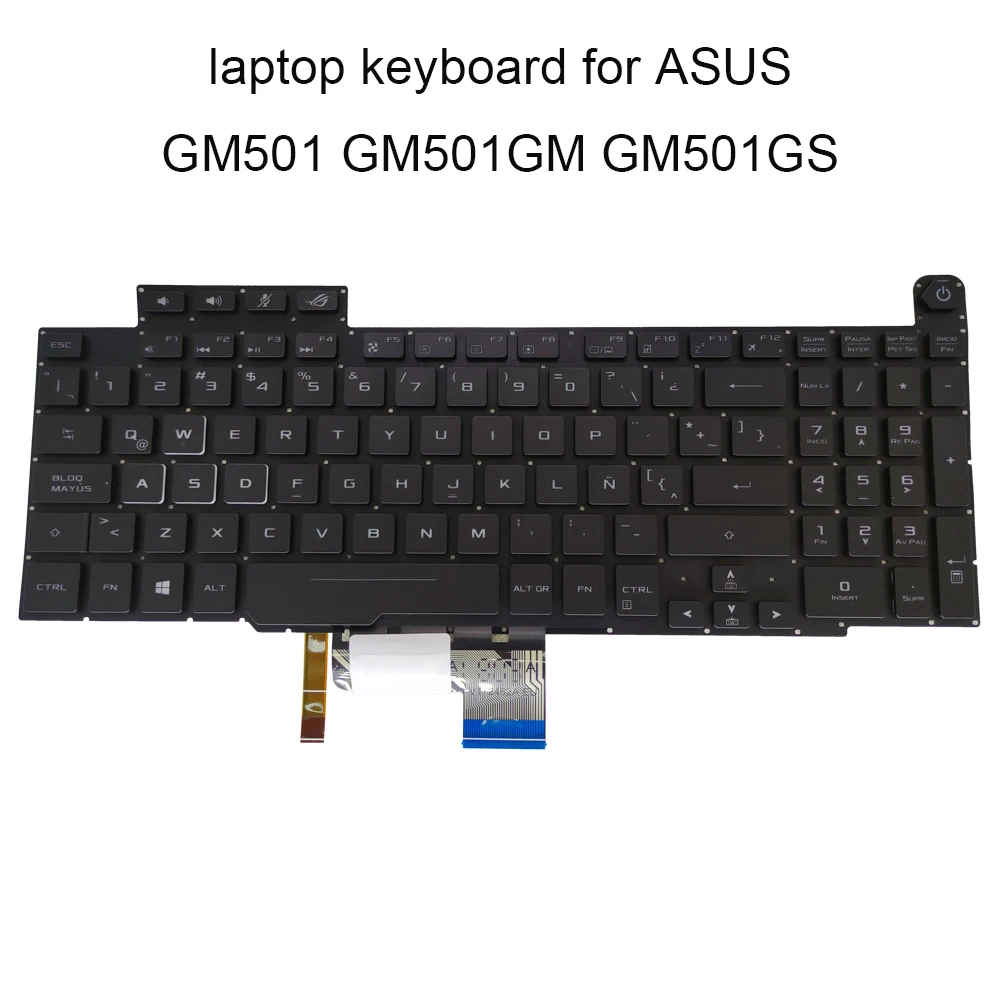 Substituição Teclados para Asus Rog Gm501 gm Gm501gm Gm501gs Backlight Teclado la Layout Latino Preto Notebook kb Original Novo