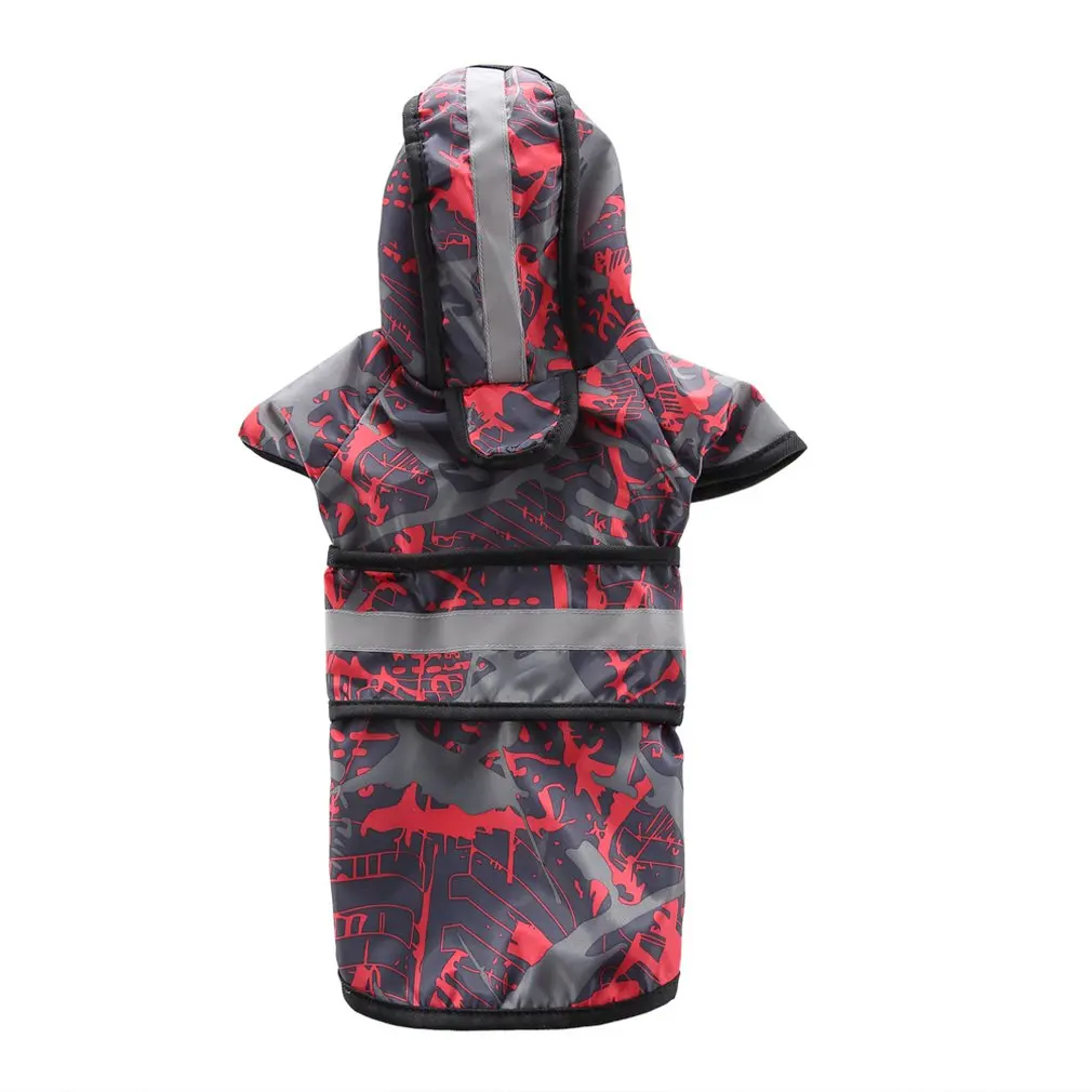 Ground red Собака дождевик для больших собак, золотистые волосы Большой пес питомец, дождевик, светоотражающая Одежда для собак плащ пончо изысканный - Цвет: Ground red