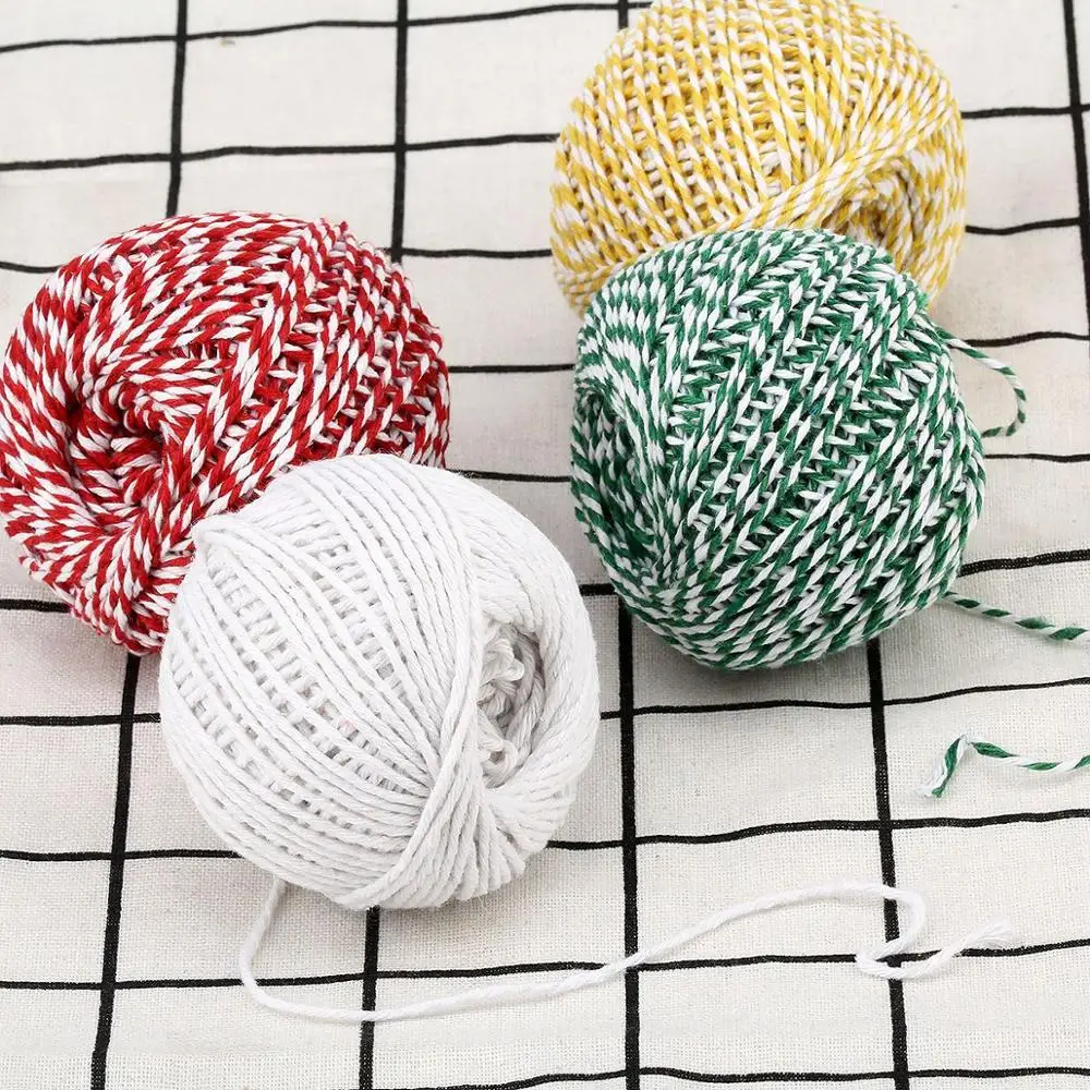 Two Colors Cotton Bakers Twine Rope Rustic Country Crafts Handmade Accessories