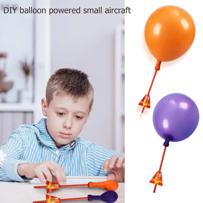 DIY воздушный шар интерес обучение развитие интеллекта самолет силовой привод Малый Производство детский сад развивающие игрушки