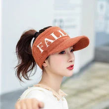 Плюшевая Кепка с козырьком, осенняя зимняя уличная теплая Солнцезащитная шапка, без ворса, для путешествий, спорта, без верха, Topee NYZ Shop