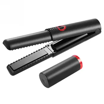 

Electric Mini 2in1 Portable Wireless USB Heating Hair Curler Straightener Professional Straightening Curling Iron Styling Tools