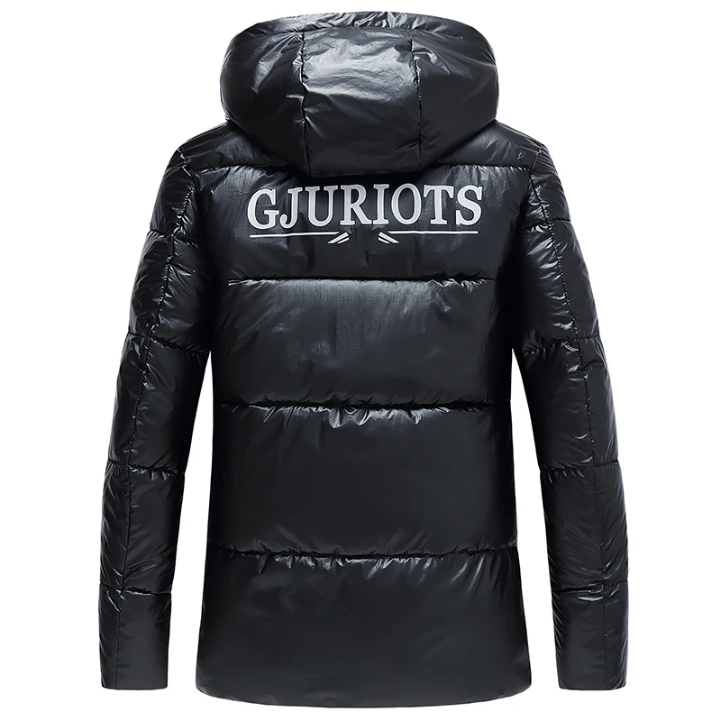 Promotion Parka Hooded Men Winter Coat Thick Men's Jacket Casual Men's Warm Jackets Solid Parka Men L-4XL Men Coat Gray Black Parka Jacket