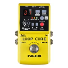 

NUX Loop Core Guitar Effect Pedal Looper 6 Hours Recording Time 99 User Memories Built-in Drum Patterns for Guitar Accessories