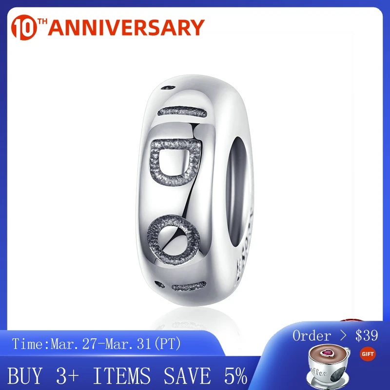 

CodeMonkey Promise Spacer Charm fit Original 925 Bracelet Bangle Marry Gift I DO Bead Sterling Silver 925 Fashion Jewelry C1215
