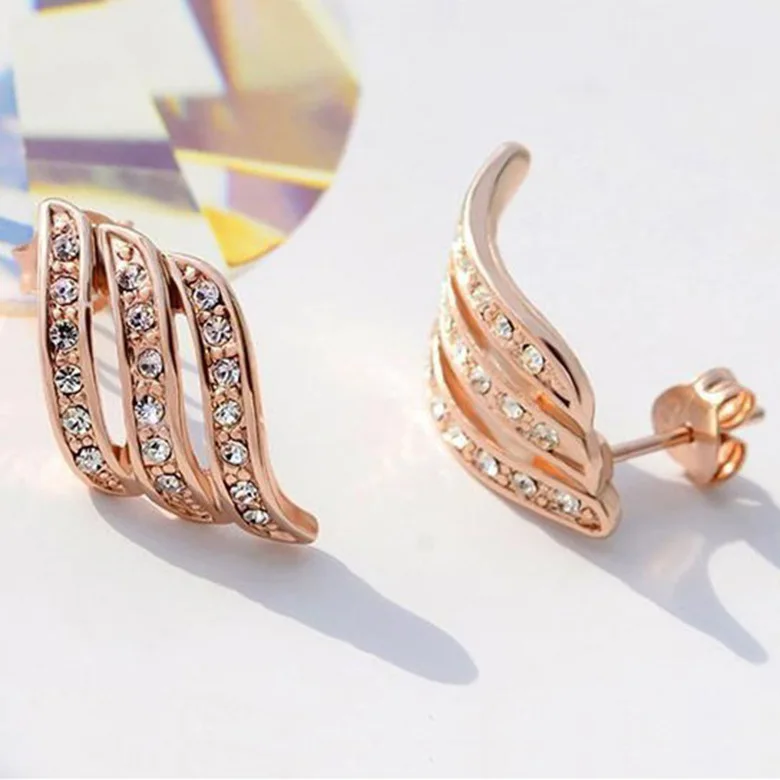 Goede 14K Rose Gold Peridot Oorbellen Voor Vrouwen Anillos Bruiloft Bizuteria Edelsteen Geel Topaz Diamond Sieraden Stud Oorbellen Orecchini