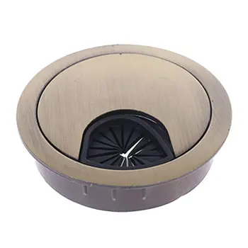 

2 Pcs Zinc Alloy Desk Wire Hole Cover Base Computer Grommet Cable Outlet Port