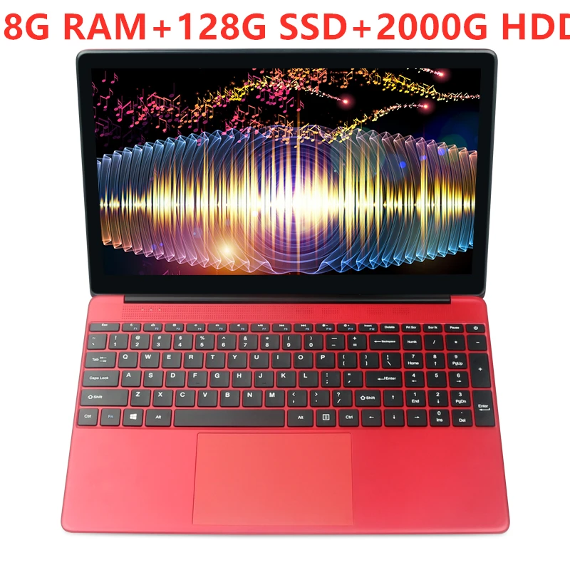 15,6 дюймов 8 ГБ ОЗУ+ 256 ГБ SSD+ 2000 Гб HDD Intel четырехъядерный процессор 1920X1080P FHD Wifi офис дом школа ноутбук компьютер Win10 ноутбук - Цвет: 11- (8G 128 2000G)