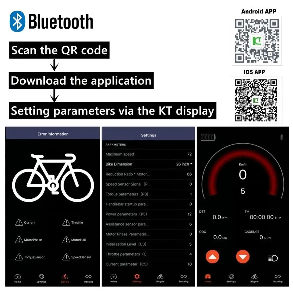 Clearance E-bike Controller with Bluetooth KT Sine Wave/Dual Mode Controller for 36V/48V 250W-2000W Brushless Electric Bicycle Motor 2