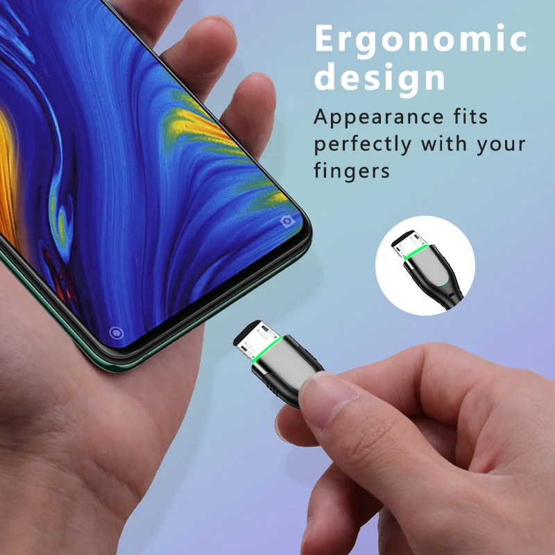 Кабель Micro USB Jellico 3 А для быстрой зарядки и передачи данных 1 2 м|Кабели мобильных