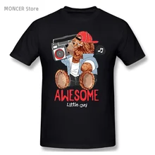 

Creative Cute Listen To Music Teddy Bear T Shirt Casual Man/women Tee T-Shirt Short Sleeve Cotton Tshirt