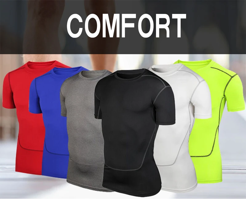 Логотип на заказ компрессионная футболка для фитнеса, колготки, Спортивная футболка для бега, тренировочная футболка для спортзала rashgard man jersey