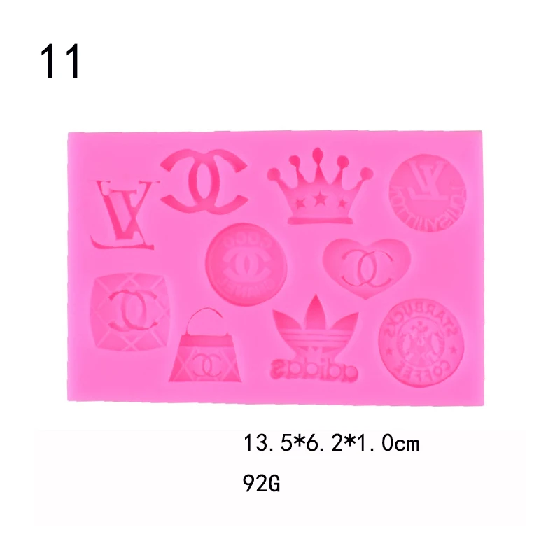 New Silicone Mould 3D Bag Crown Letter X Pattern Fondant Mold Chocolate Cake Decorating Moulds Biscuit Baking Pastry Tools2