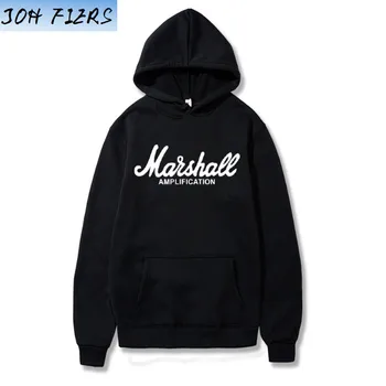 

2019 New Spring Autumn Marshall Hoodie Men Amplification Hoodies Mens Slim Hooded Sweatshirt Hip Hop Brand Streetwear Clothes