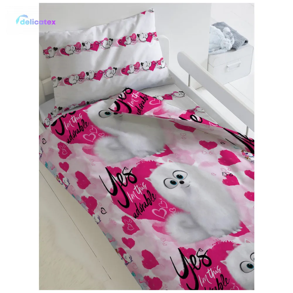 КПБ Delicatex1.5 поплин "Тайная жизнь домашних животных 2"(70х70) рис. 16171-1/16172-1 Прелестная Гиджет