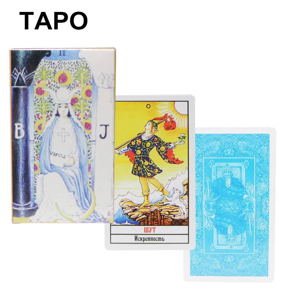 

2020 Full Russian Version Rider Tarot Cards Deck Board Games Mystery Divination fortune Tapo Cards Game personal use