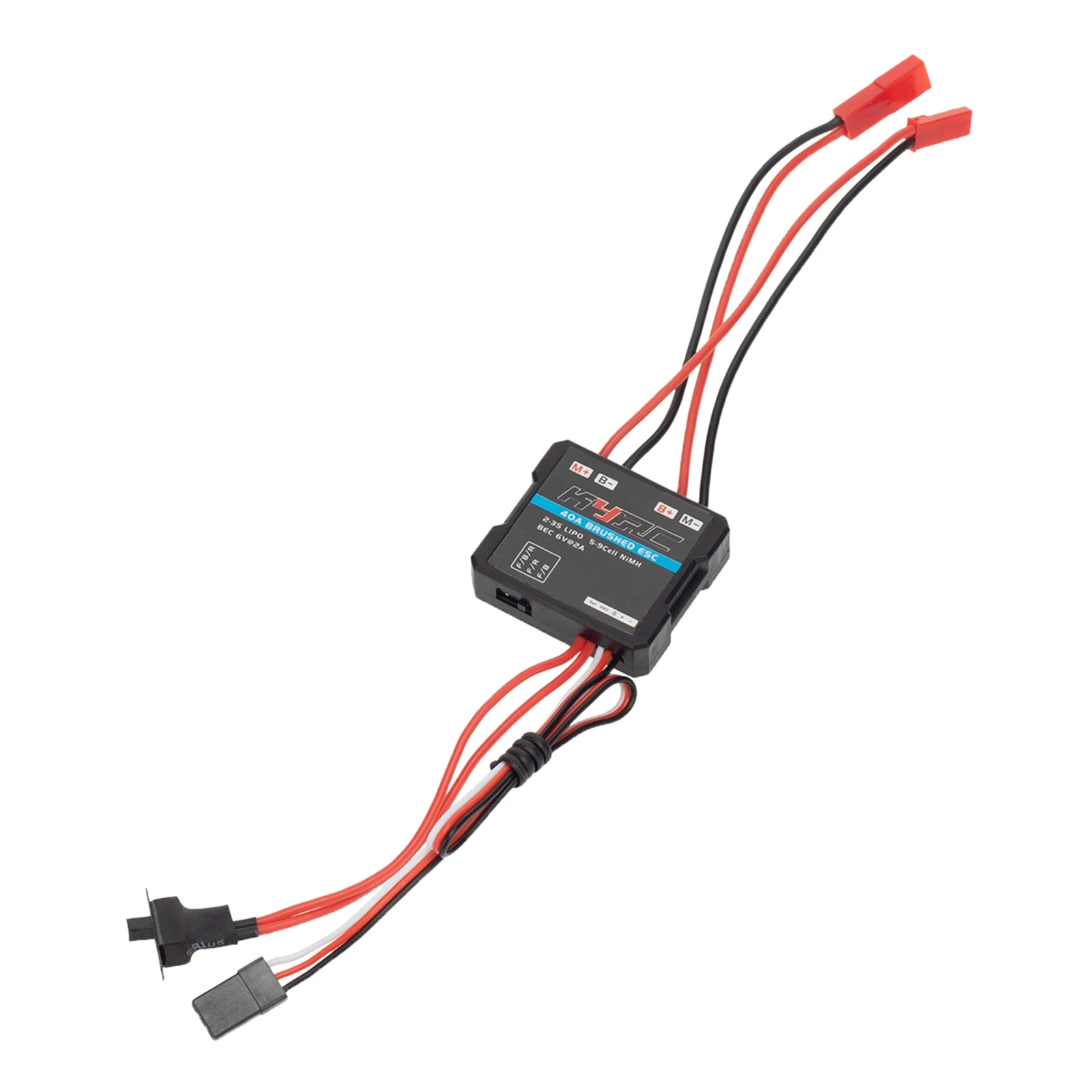 Two-way Climbing Mode Brush 40A ESC Speed Controller with 3A/6V BEC for 1:16 1:18 RC Model Car Crawler Tank Boat Short Truck