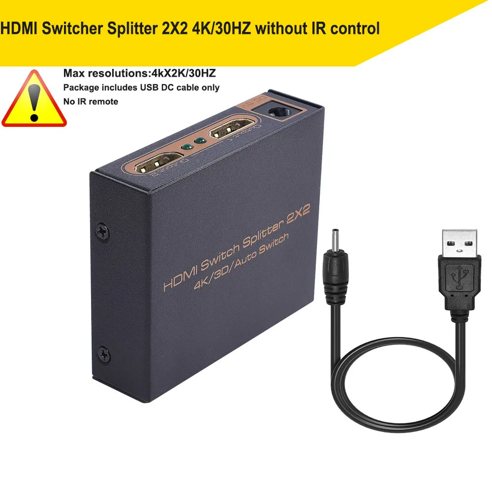2x2 HDMI сплиттер 2,0 Переключатель HDMI 1,4 сплиттер коммутатор 3X2 HDMI аудио видео конвертер адаптер поддерживает 3D 1080p 4K 2X2,2X8,3X2