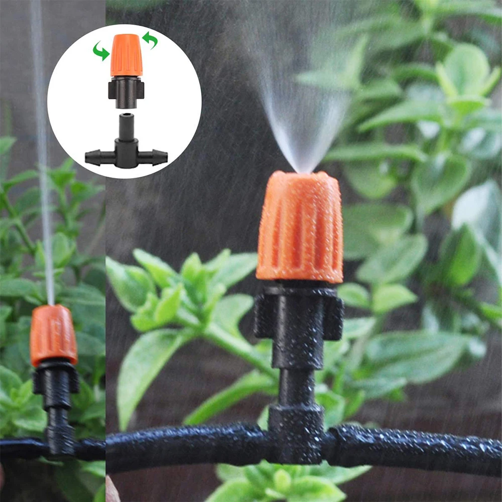 Nozzle Misting Dripper Sprayer Garden Sprinkler Watering Nozzle Misting Nozzles Spray Nozzle Garden Spray Nozzle Micro Auto Drip Irrigation System Adjustable Atomizing Sprinkler Agriculture Water Tools 20/50pcs